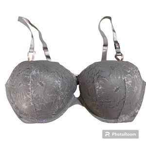 Victoria’s Secret, 40 D, Lace Gray Bra, New With Tags
